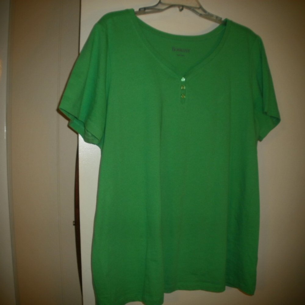 2 Roman's women's tops short sleeve size Large